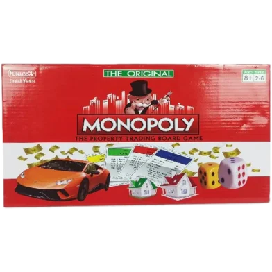 Monopoly Banking Paper Board Game 6 Players (monopoly_dami_red) - Red - Rokomari product